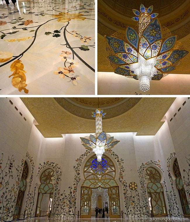 Detalhes da Mesquita de Abu Dhabi Detalhes da Mesquita de Abu Dhabi