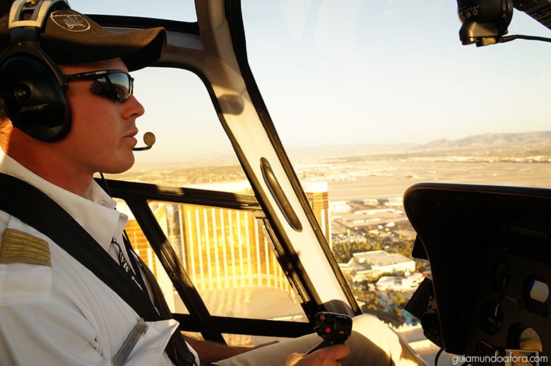 5 dias em Vegas - Helicóptero na Strip
