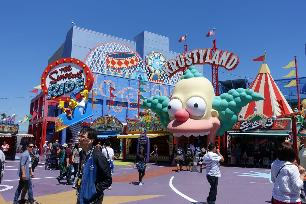 area dos Simpson na Universal da California