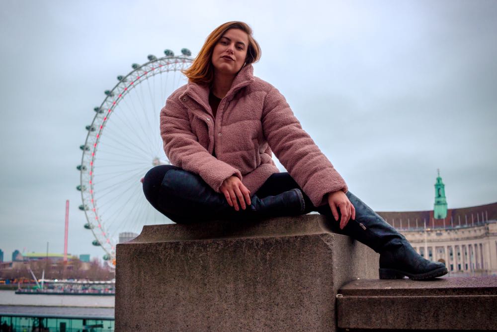 London Eye ao fundo